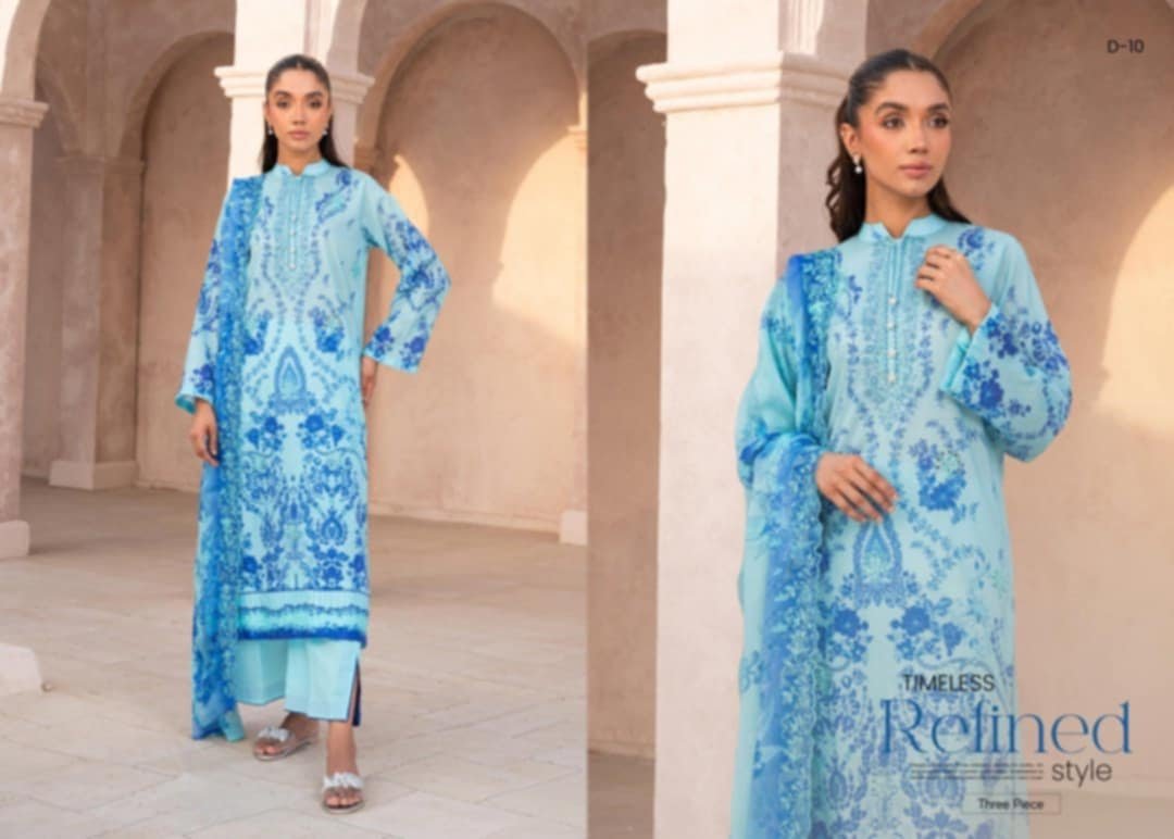 Mahlij by GULJEE unstiched lawn 3pc