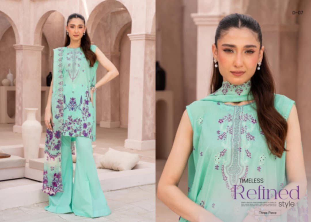 Mahlij by GULJEE unstiched lawn 3pc
