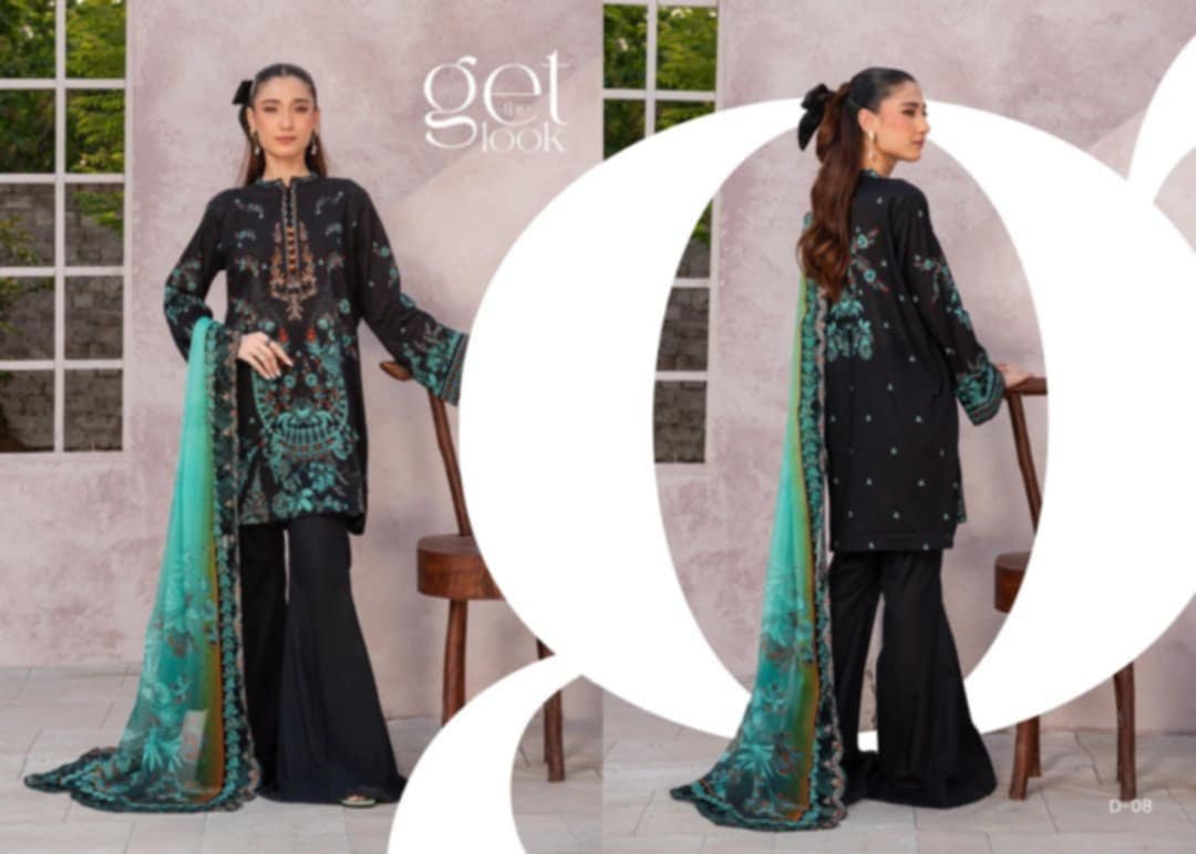 Mahlij by GULJEE unstiched lawn 3pc