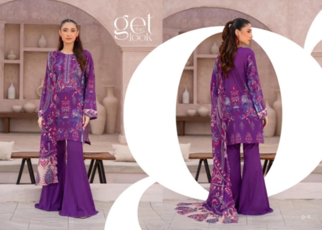 Mahlij by GULJEE unstiched lawn 3pc
