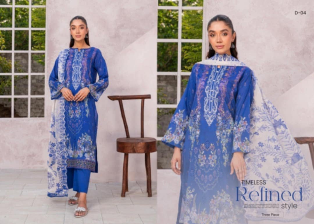 Mahlij by GULJEE unstiched lawn 3pc