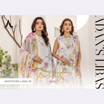 UNSTICHED 3PS EMBROIDERED LAWN