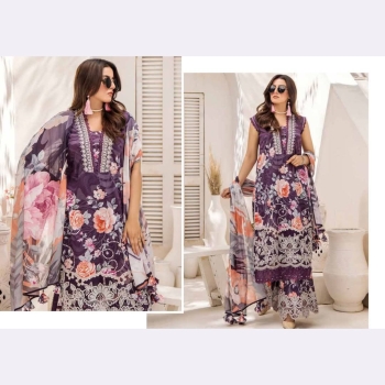 ADNAN'S LIBAS Unstich Embroidered Lawn