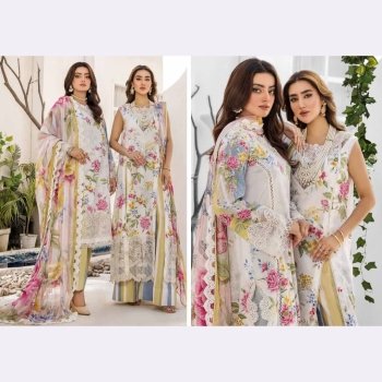 ADNAN'S LIBAS Unstich Embroidered Lawn